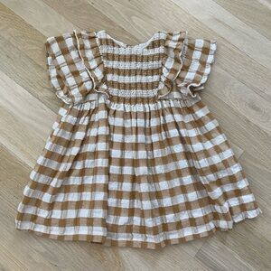 Zara Short Sleeve Checkered Dress